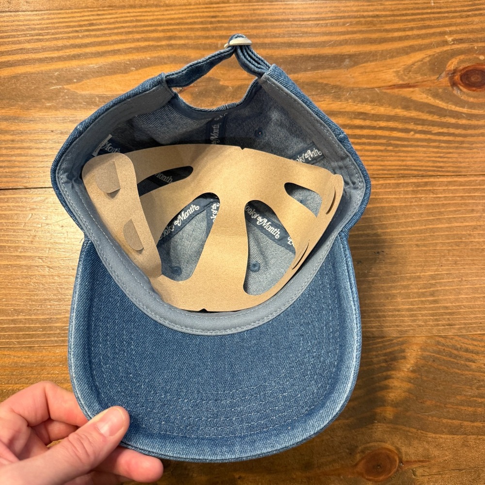 RARE 🔥 Book Person Embroidered Denim Cap Hat Book of the Month Brand New - Picture 4 of 6